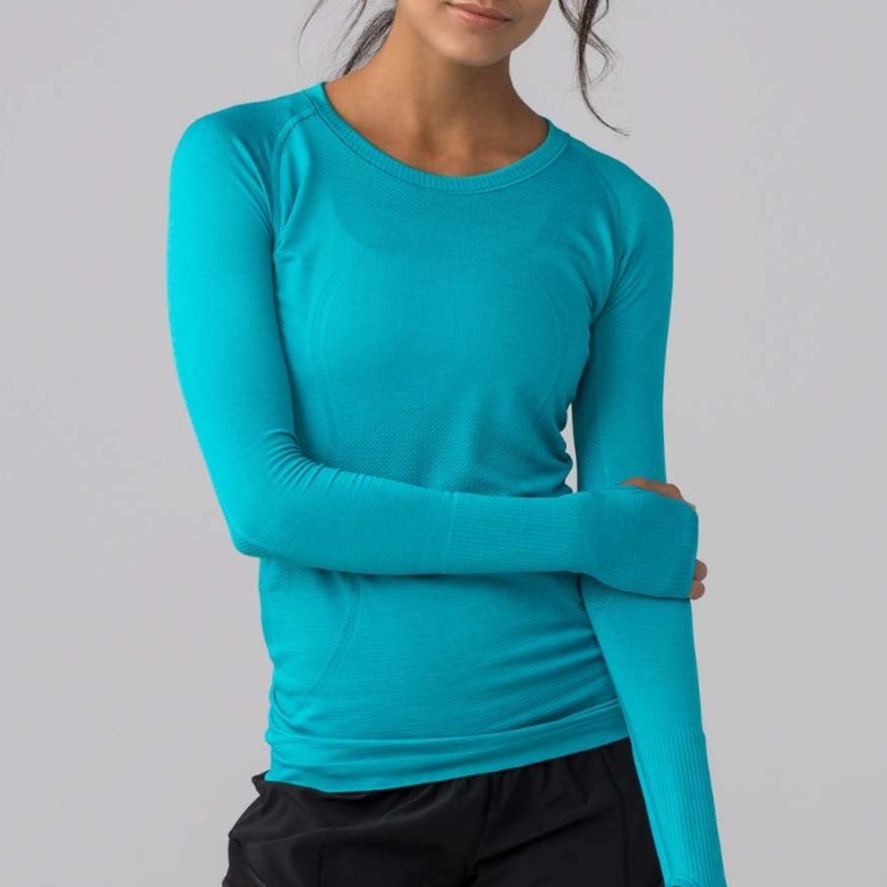 Lululemon  Long Sleeve Top Aqua Blue